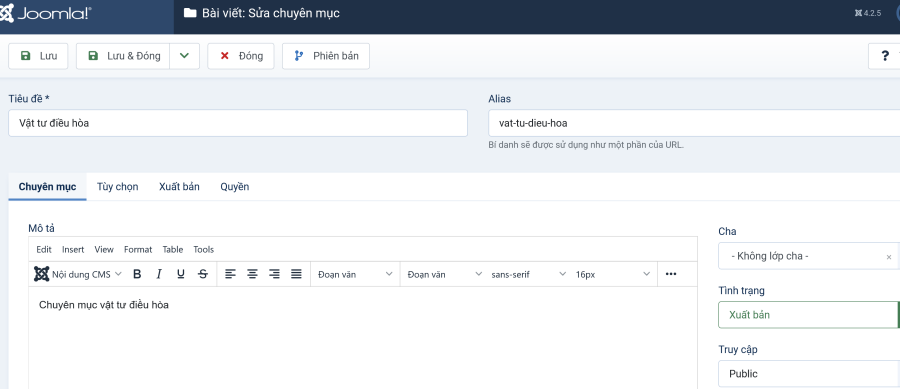 Tiếng Việt Joomla alias Gói Tiếng Việt cho Joomla